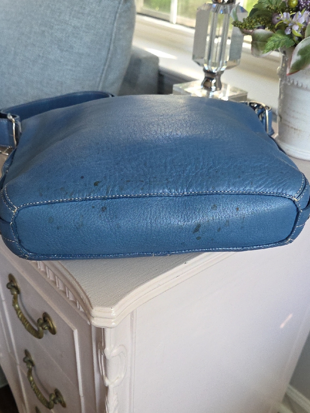 COACH Pool Blue 2004 Legacy Slim Duffle Convertible Crossbody Bag - Picture 11 of 15